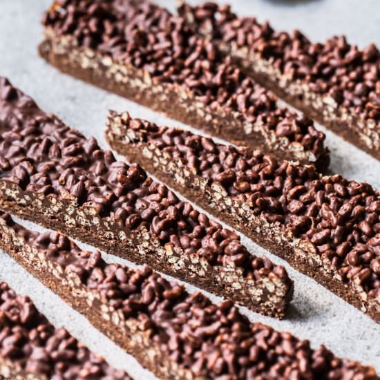 Chocolate Crackle Bark Slice - Recipe photo by Wholesome Patisserie