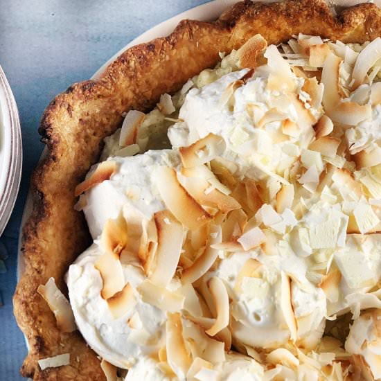 Triple Coconut Cream Pie - Recipe photo by Hummingbirdthyme