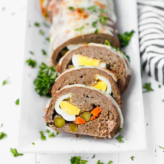 Low-Carb, Keto Stuffed Meatloaf - Recipe photo by lslfunblog