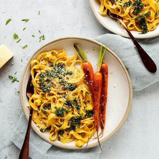 Homemade Carrot Infused Pasta - Recipe photo by kidseatbyshanai
