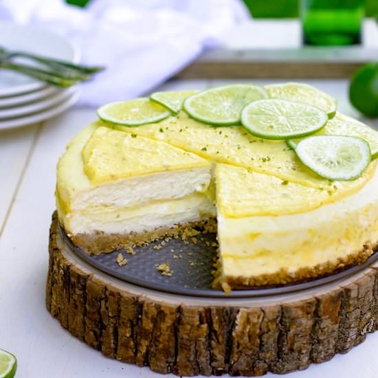 Key Lime Ribbon Cheesecake - Recipe photo by allthatsjas