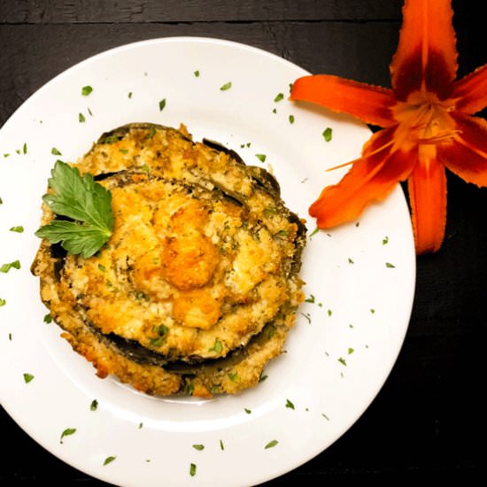 Shrimp Stuffed Artichokes - Recipe photo by asprinklingofcayenne