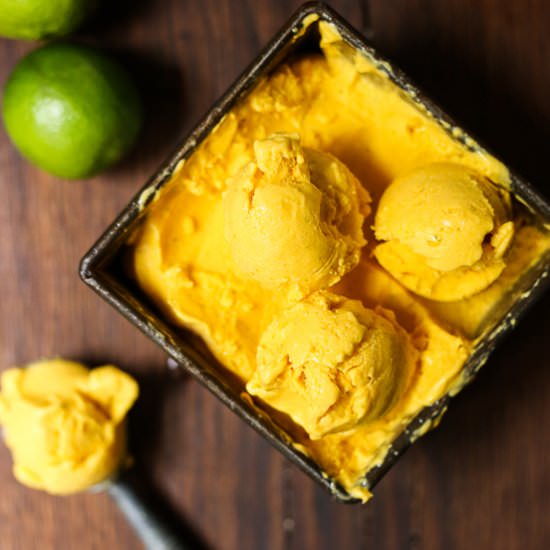 Vegan Mango Lime Fro-Yo - Recipe photo by fromthelarder