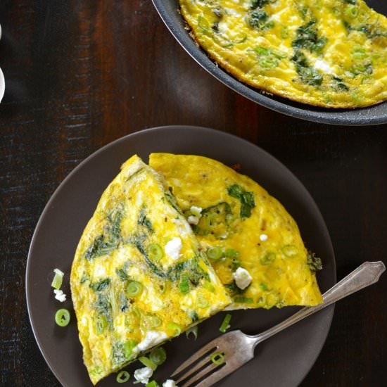Swiss Chard & Goat Cheese Frittata - Recipe photo by Wanderings in my Kitchen