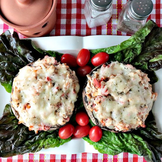 Chicken Parm Stuffed Portabello - Recipe photo by Kudos Kitchen by Renee