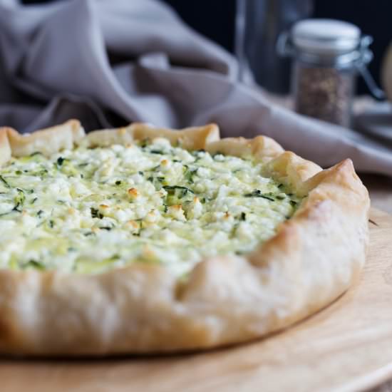 Quiche with zucchini, feta and mint - Recipe photo by electricbluefood