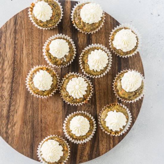 Carrot Cake Cupcakes for Dogs - Recipe photo by theitsybitsykitchen