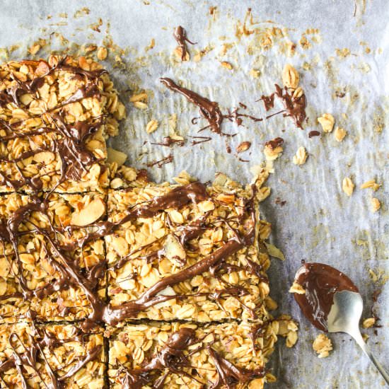 Peanut Butter Granola Bars - Recipe photo by The Desserted Girl