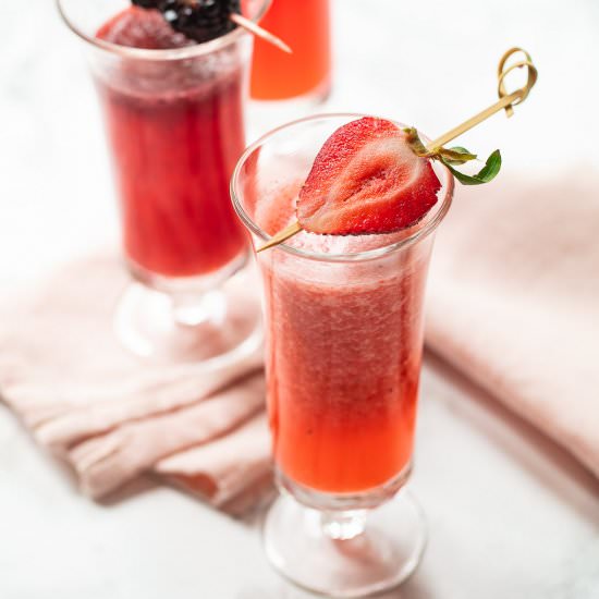party prosecco cocktails - Recipe photo by FamilyStyle Food