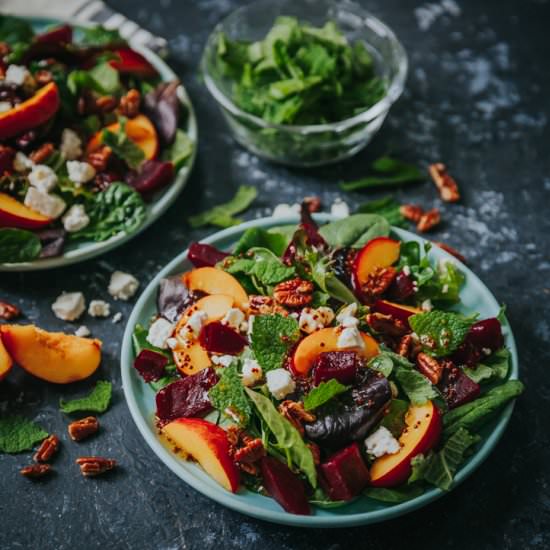 Beet Nectarine Salad w/ Fresh Mint - Recipe photo by ayokitchen