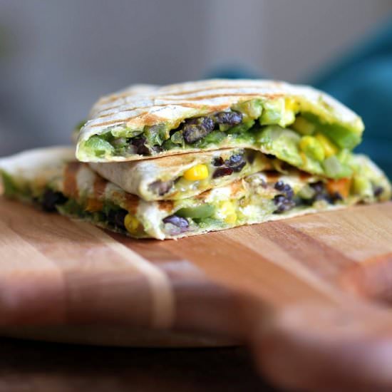 Chimichurri Black Bean Quesadilla - Recipe photo by richa