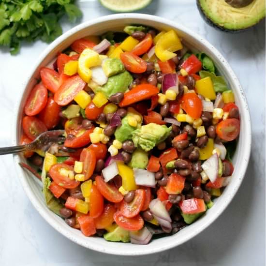 Fresh Black Bean Salad - Recipe photo by cozypeachkitchen