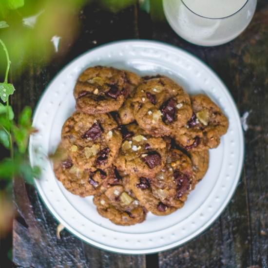 Ginger Chai Chocolate Chip Cookies - Recipe photo by plantcrush