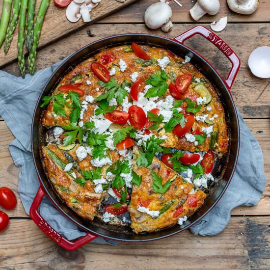 Easy Vegetable Frittata With Eggs - Recipe photo by Blondelish.com