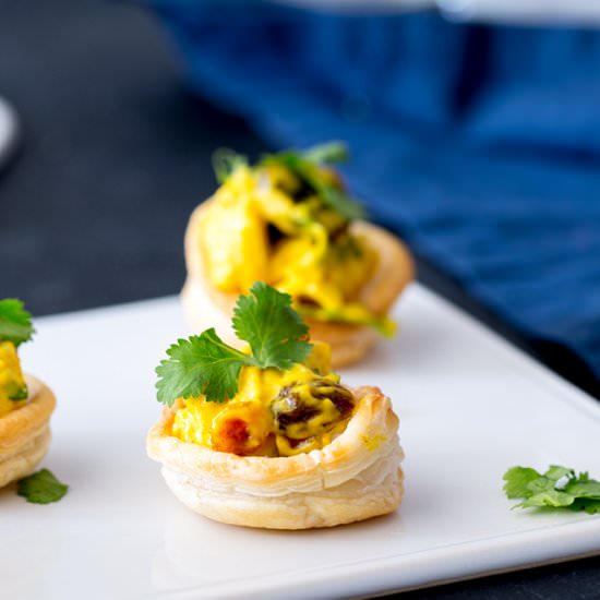 Curried Chicken Pastry Cups - Recipe photo by sprinkles and sprouts