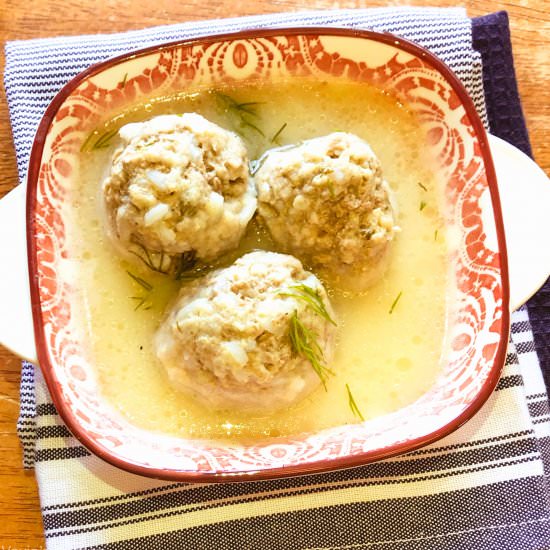Greek Youvarlakia Avgolemono - Recipe photo by VayiasKitchen