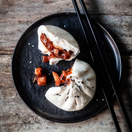 Pork Belly Steamed Buns - Recipe photo by The Hungry Cook