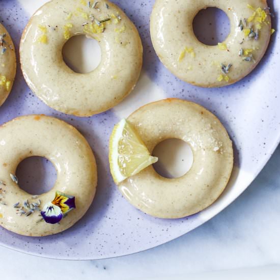 Vegan Lavender Lemon Doughnuts - Recipe photo by ShortGirlTallOrder