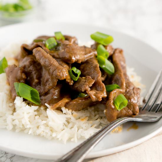 Mongolian Beef - Recipe photo by Delicious Meets Healthy