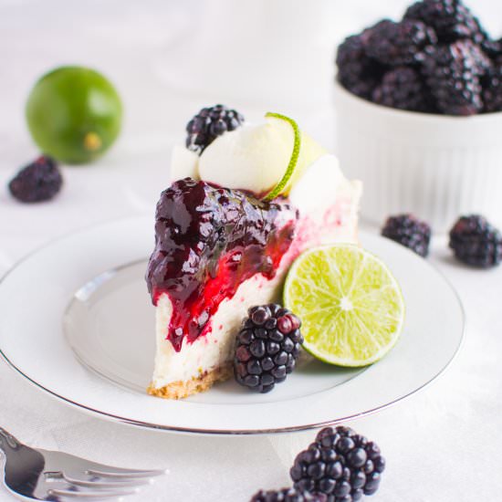 Key Lime Blackberry Cheesecake - Recipe photo by A baJillian Recipes