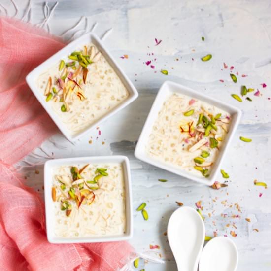 Sago & Vermicelli Kheer - Recipe photo by Ghezaeshiriin