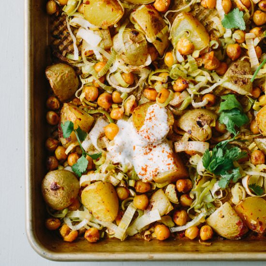 Baked Harissa Chickpeas - Recipe photo by gatheranddine