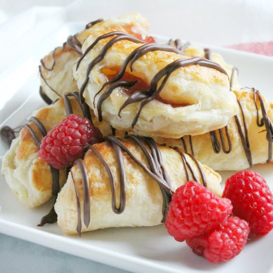 Raspberry Chocolate Hand Pies - Recipe photo by FoodFanatical