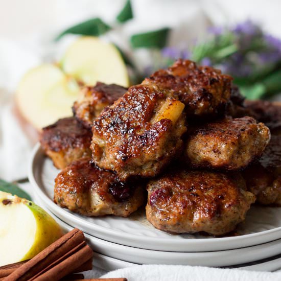 Maple Apple Breakfast Sausages - Recipe photo by recipestonourish