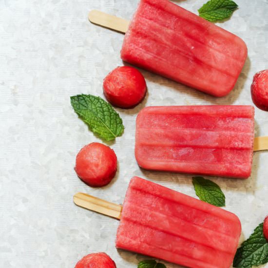 Watermelon Mint Popsicles - Recipe photo by raepublic