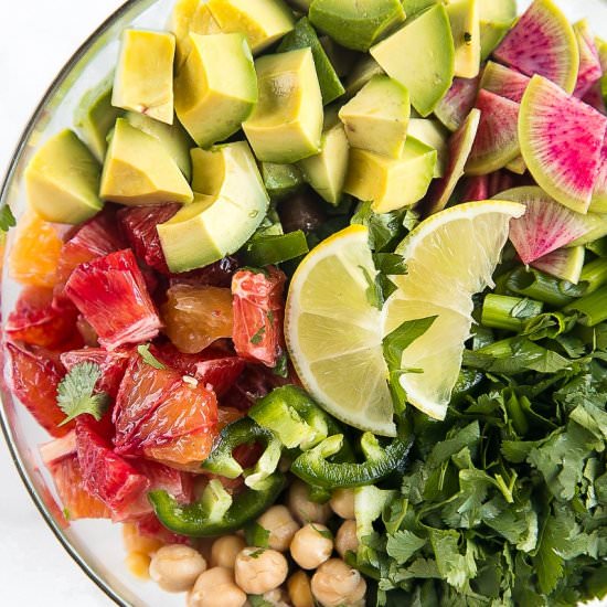 Avocado Citrus Chickpea Salad - Recipe photo by theforkedspoon