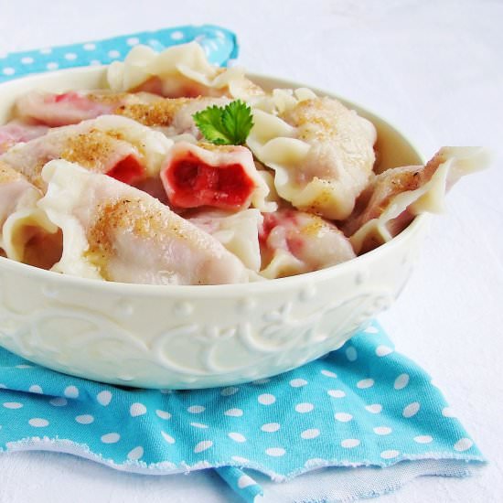 Dumplings with Strawberries - Recipe photo by Izaa