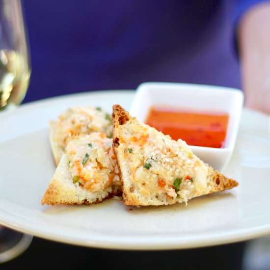 Sesame Shrimp Toasts - Recipe photo by the good eats co