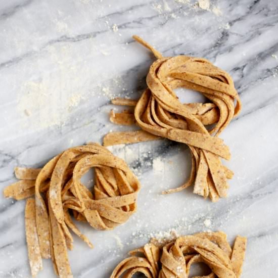 Chickpea & Flaxseed Homemade Pasta - Recipe photo by wholefully