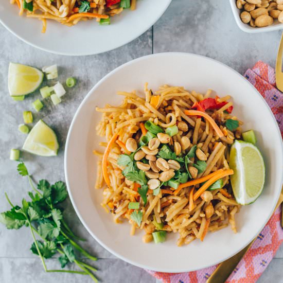 20 Minute Vegan Pad Thai - Recipe photo by katerinaseigel