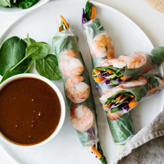 Vietnamese Spring Rolls - Recipe photo by Downshiftology