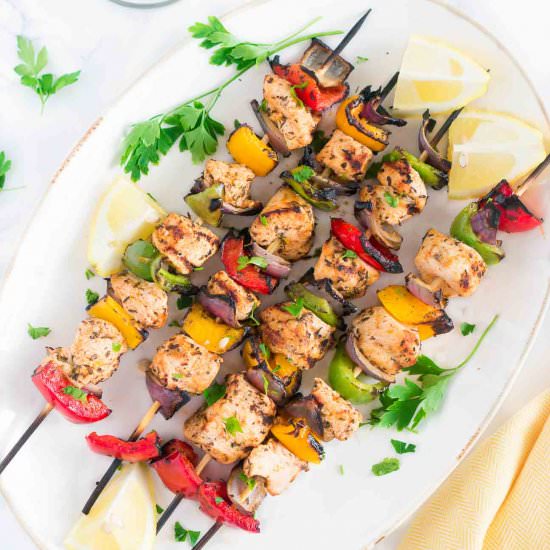 Grilled Mediterranean Chicken Kebab - Recipe photo by Delicious Meets Healthy
