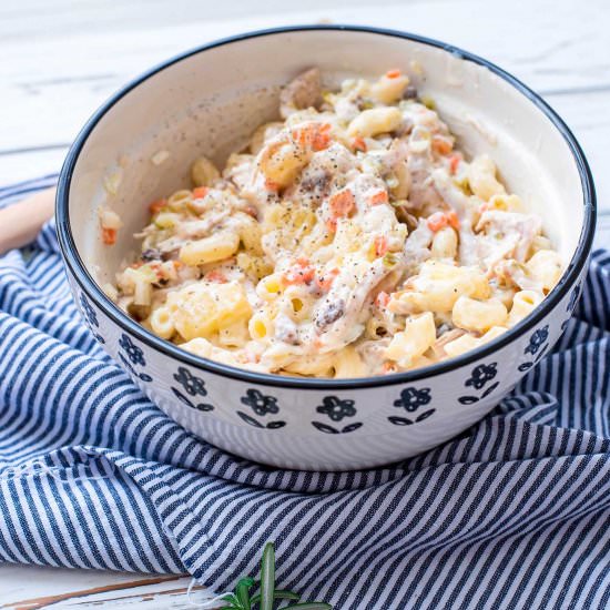 Filipino Chicken Macaroni Salad - Recipe photo by gobblethecook