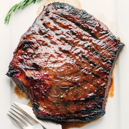 MARINATED FLANK STEAK - Recipe photo by The Food Cafe