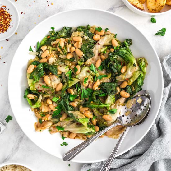 Italian Greens and Beans - Recipe photo by monkey and me kitchen adventures