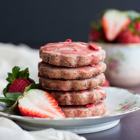 Strawberry Shortbread Cookies - Recipe photo by Wild wild whisk
