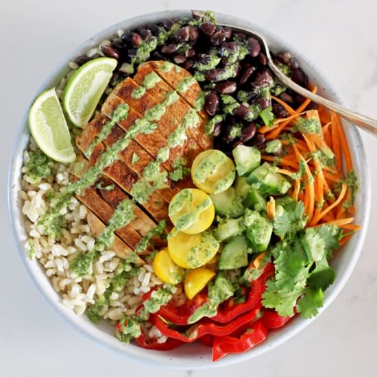 Chicken Burrito Bowls - Recipe photo by thekiwicountrygirl