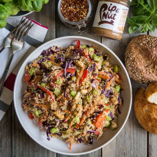 Thai Quinoa Salad & Almond Butter - Recipe photo by TheCookandHim