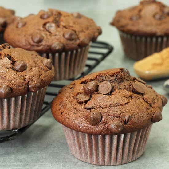 Double Chocolate Muffins - Recipe photo by El Mundo Eats