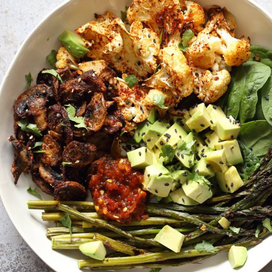 Bulgogi Roasted Spring Veggie Bowl - Recipe photo by richa