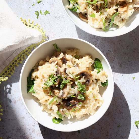 Instant Pot Mushroom Risotto - Recipe photo by richa