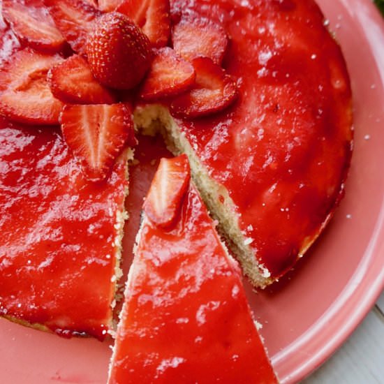 Rhubarb Ricotta Pound Cake - Recipe photo by A Wholesome New World