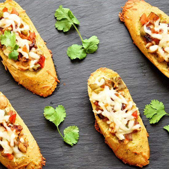 Cheesy Mushroom Bruschetta - Recipe photo by YourFoodFantasy