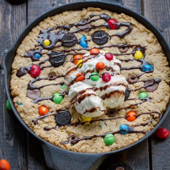 Oreo Monster Skillet Cookie Pizza - Recipe photo by LifemadeSweeter