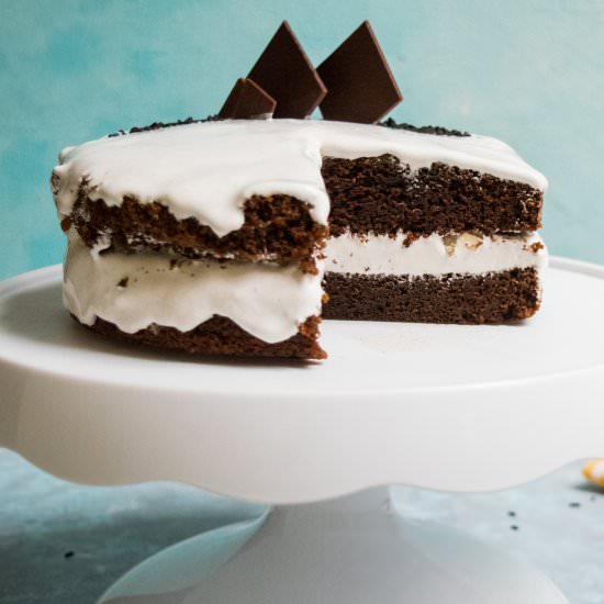 Avocado Chocolate Ice cream Cake - Recipe photo by sharmi02
