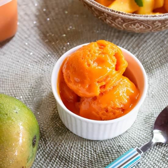 Easy Mango Sorbet - Recipe photo by MasalaHerb